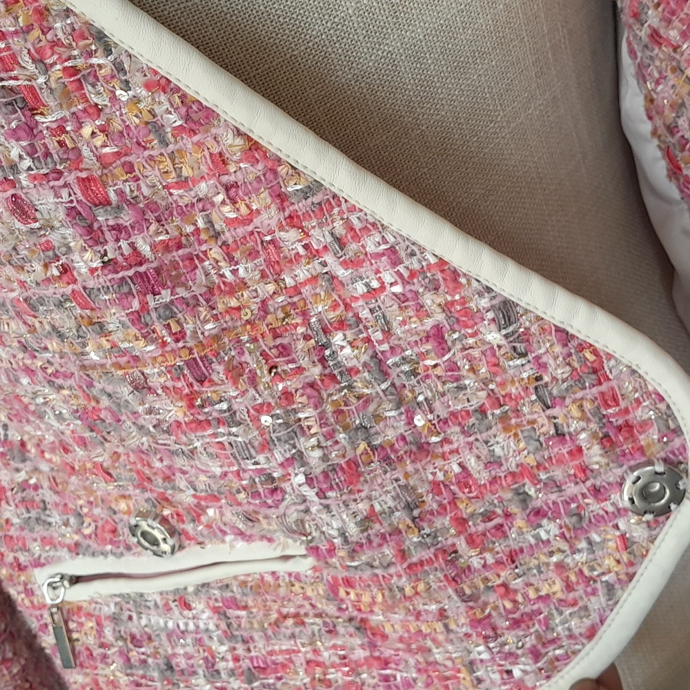 Chic Pink Tweed Women's Blazer - Picture 7 of 10